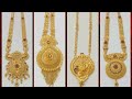 GOLD LONG NECKLACE DESIGNS WITH WEIGHT