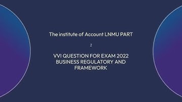 LNMU B.com Part 2 Business Regulatory Framework Question Paper 2022