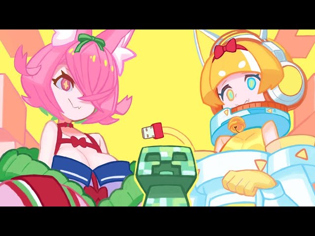 【#はあとファミリー】メルベルちゃんと桃でマイクラ！【にじさんじ/安土桃・りくろま/メルベル】のサムネイル