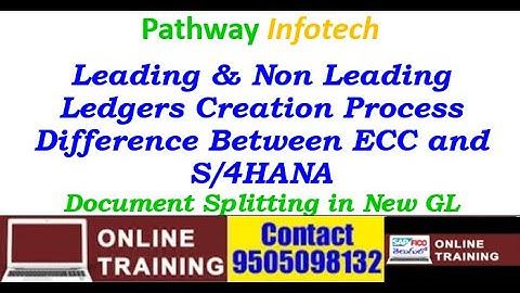 S4HANA|| Leading and Non-leading Ledgers|| Difference Between ECC and S4HANA|| Document Splitting