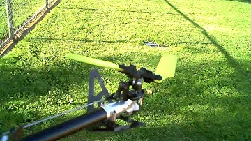 Trex 450Pro Nose In Crash Aftermath