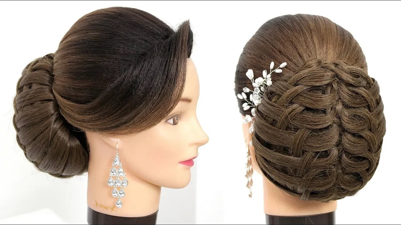 Bridal Updo Tutorial. Wedding Prom Hairstyles For Long Hair - YouTube