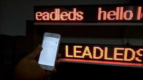 led sign board programming by smart phone wireless signal transmission