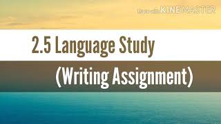 Sub-English  Topic-2.5 Language Study   Std-II
