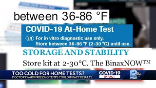 Cold temperatures could affect accuracy of at-home COVID-19 tests