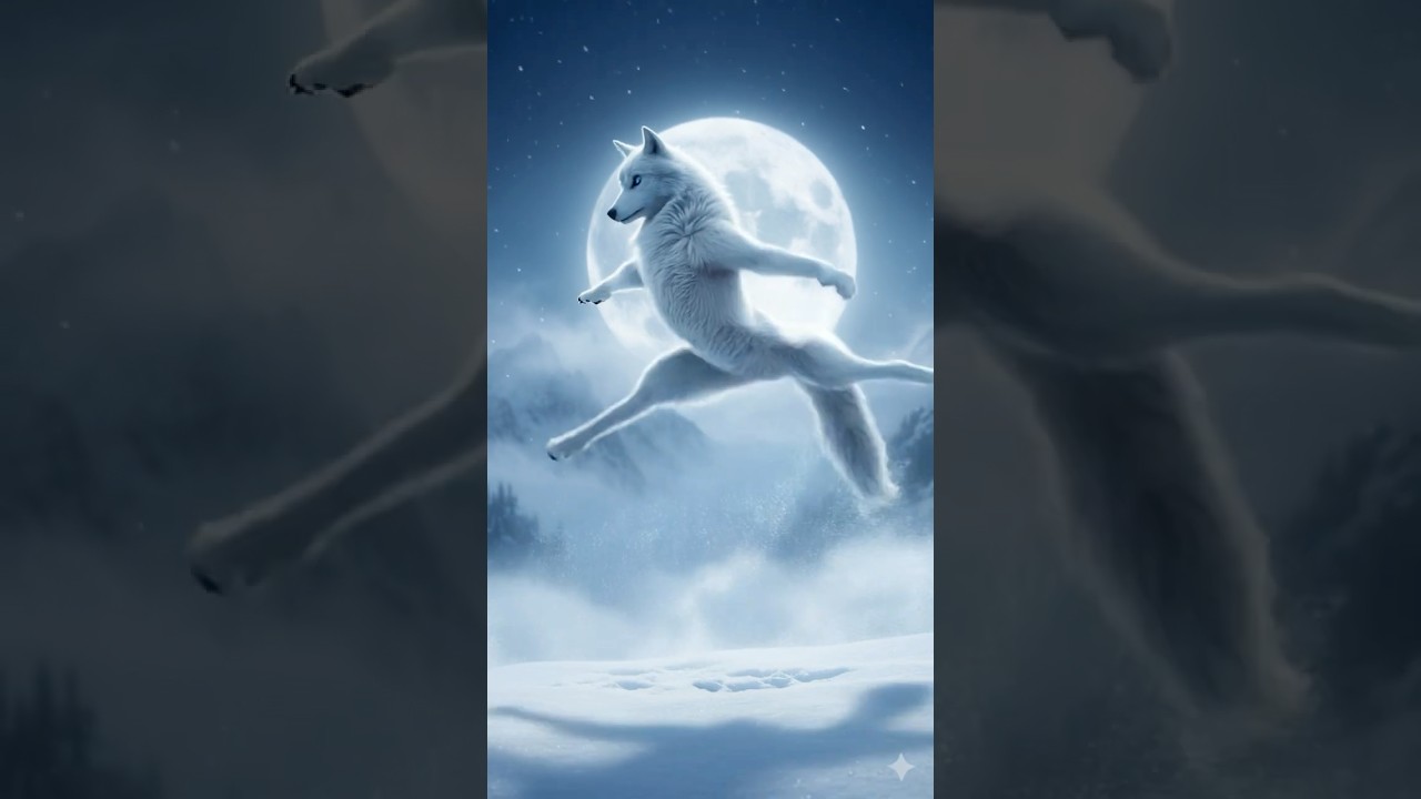 POV: A Wolf dancing under the Moonlight... 🐺❄️ | Modern Dance Wolf