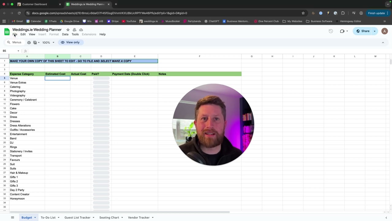 Essential Google Sheets Wedding Planner Guide 💍