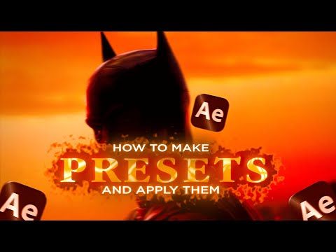 How to make presets and Apply them in After effects Tutorial