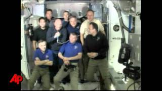 Raw Video: Crew Bids Farewell to Space Station