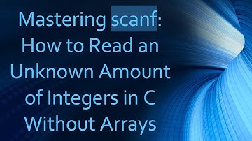 Mastering scanf: How to Read an Unknown Amount of Integers in C Without Arrays
