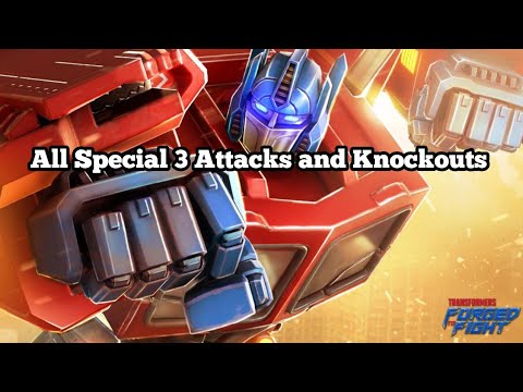 All Special 3 Attacks and Knockouts (HD) - Transformers Forged to Fight