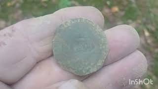 George Washington flat button found metal detecting in Maine. Update