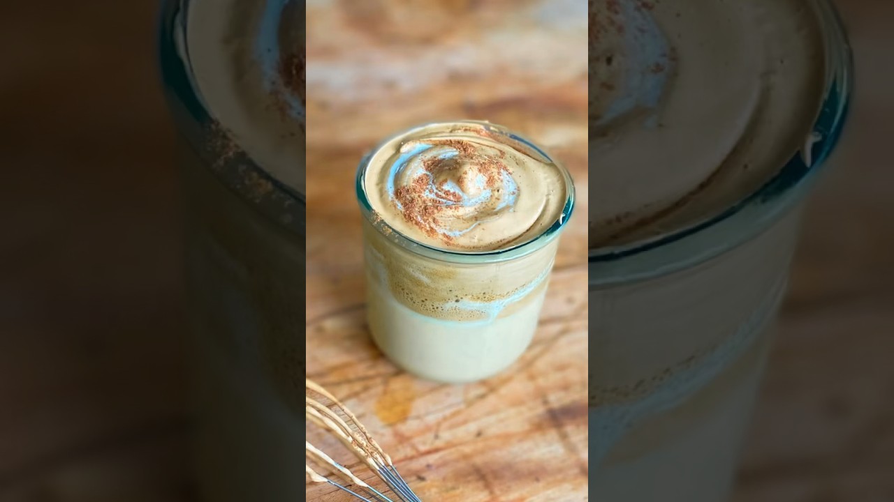 Whipped Coffee with Pumpkin Cream #food #shorts #coffeedrink #pumpkin #coffee