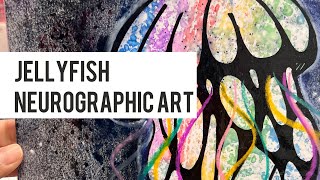 Jelly Fish Neurographic Art #neurographic #underthesea #jellyfish