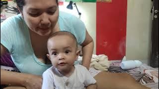 baby bhim & mom are listening song after take a bath
