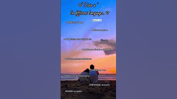 I love you 💓 In different languages #shorts #youtubeshorts