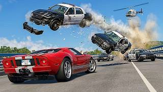 Police Chase and Epic Car Crashes | BeamNG.Drive #172