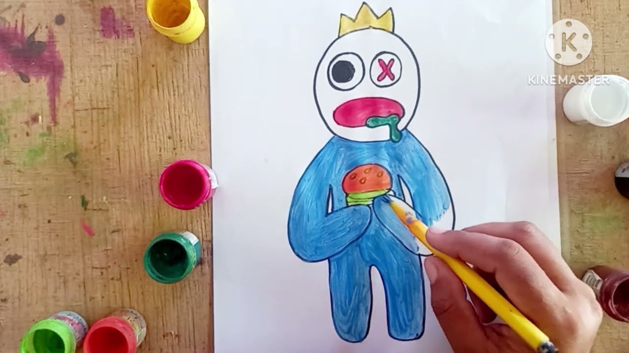 Coloring rainbow friends Roblox blues| print Roblox Coloring Book for kids and Toddlers