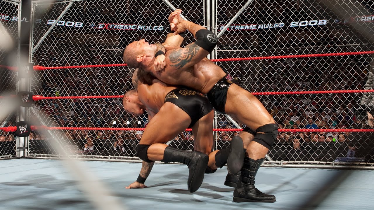 Randy Orton And Batistas Vicious Wwe Title Steel Cage Match Wwe