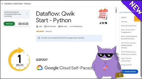 Dataflow: Qwik Start - Python | #2025 | #GSP215 |#qwiklabs |Solution