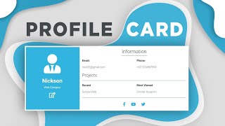Bootstrap 4 Profile Card | How to Create Profile Card in Html and Bootstrap |Responsive Profile Card