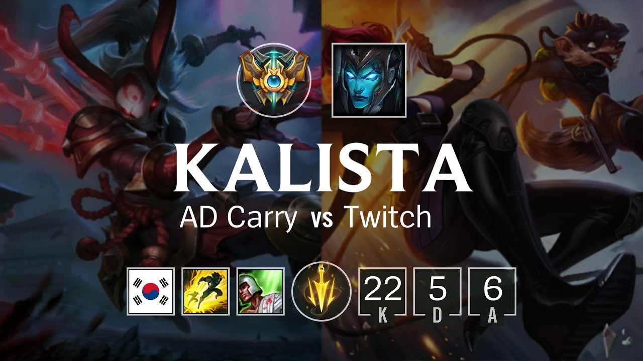Kalista ADC vs Twitch - KR Challenger Patch 8.23