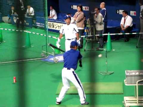 【090919】中日対横浜　練習見学会　立浪トスバッティング①