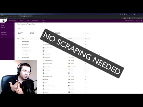 Get data from a website table without scraping