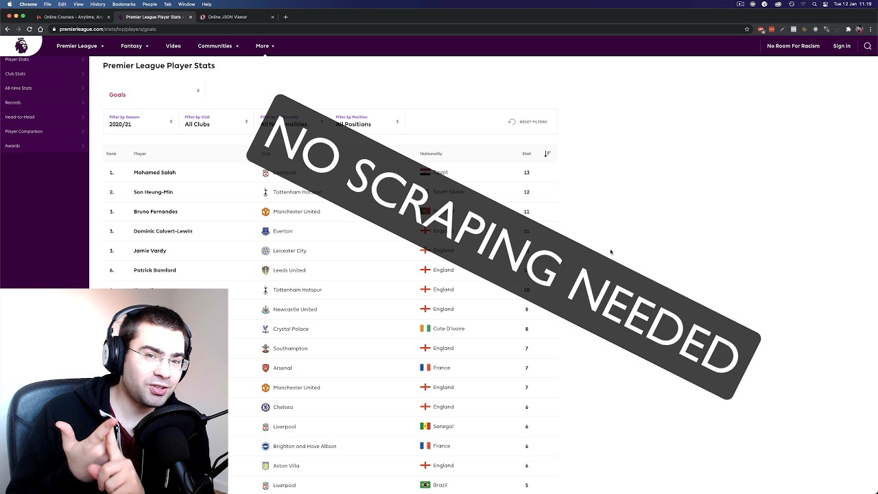 Get data from a website table without scraping - YouTube