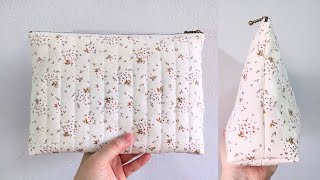 M Pouch 25 cm | How to sew | วิธีเย็บกระเป๋าเครื่องสำอาง | 작은 가방을 만드는 방법 | 小さなバッグを縫う方法 | Sewing PDF