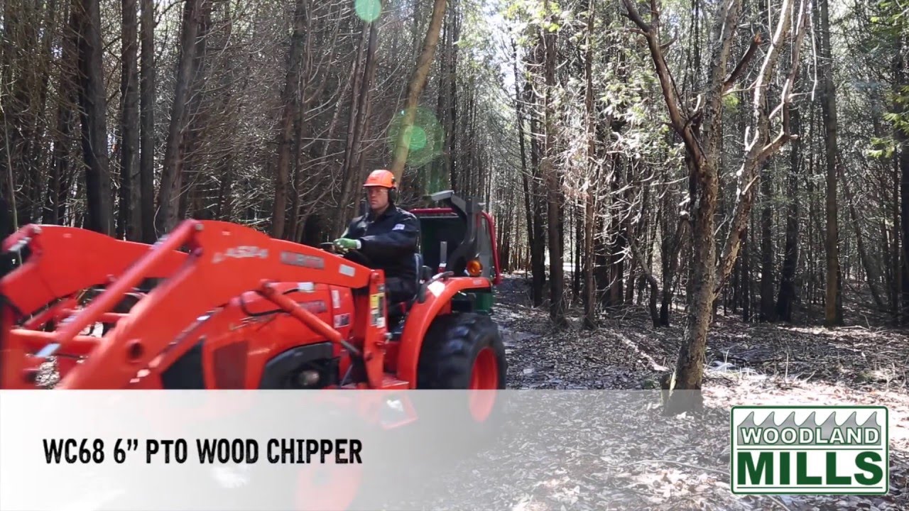 Woodland Mills WC68 6" PTO Wood Chipper In Action - YouTube
