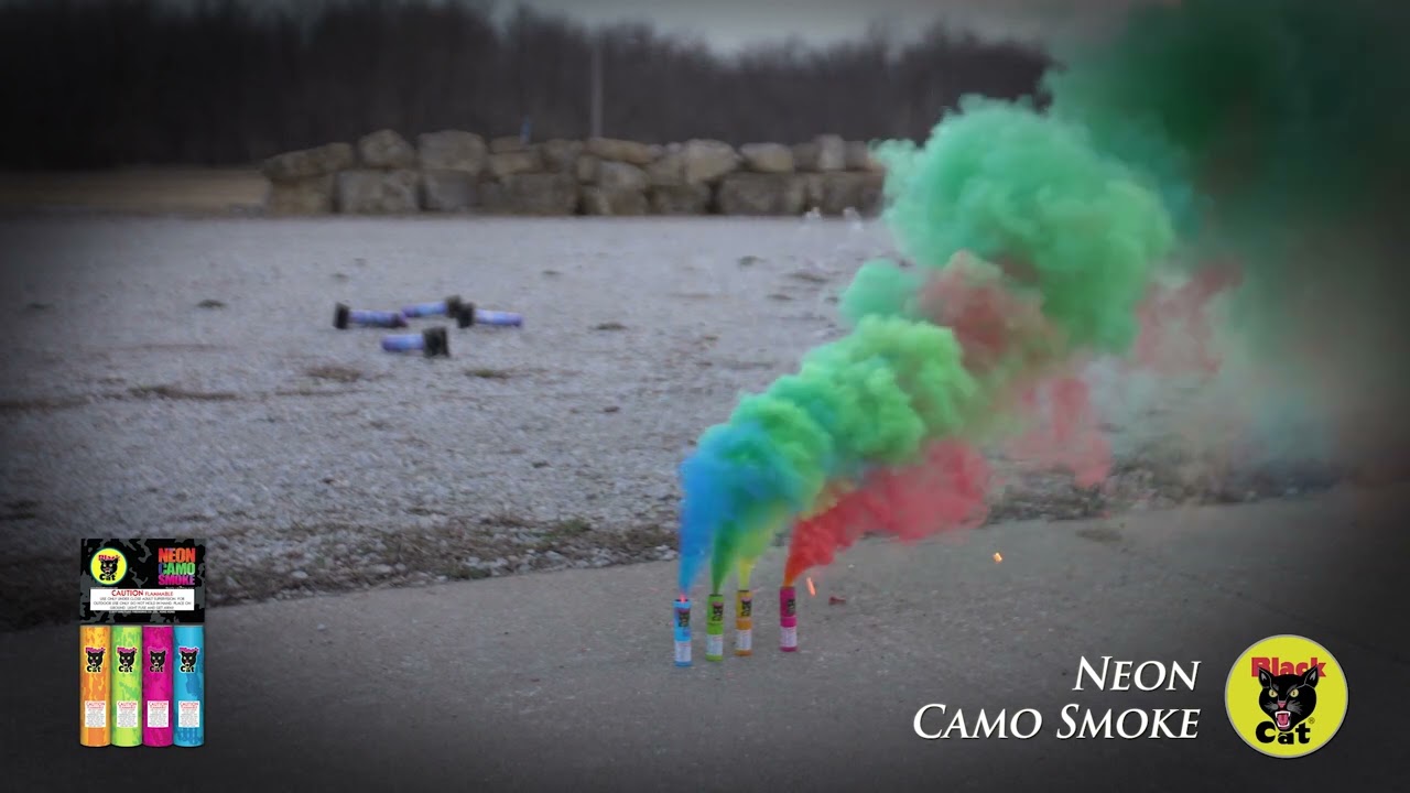 Neon Camo Smoke by Black Cat Fireworks