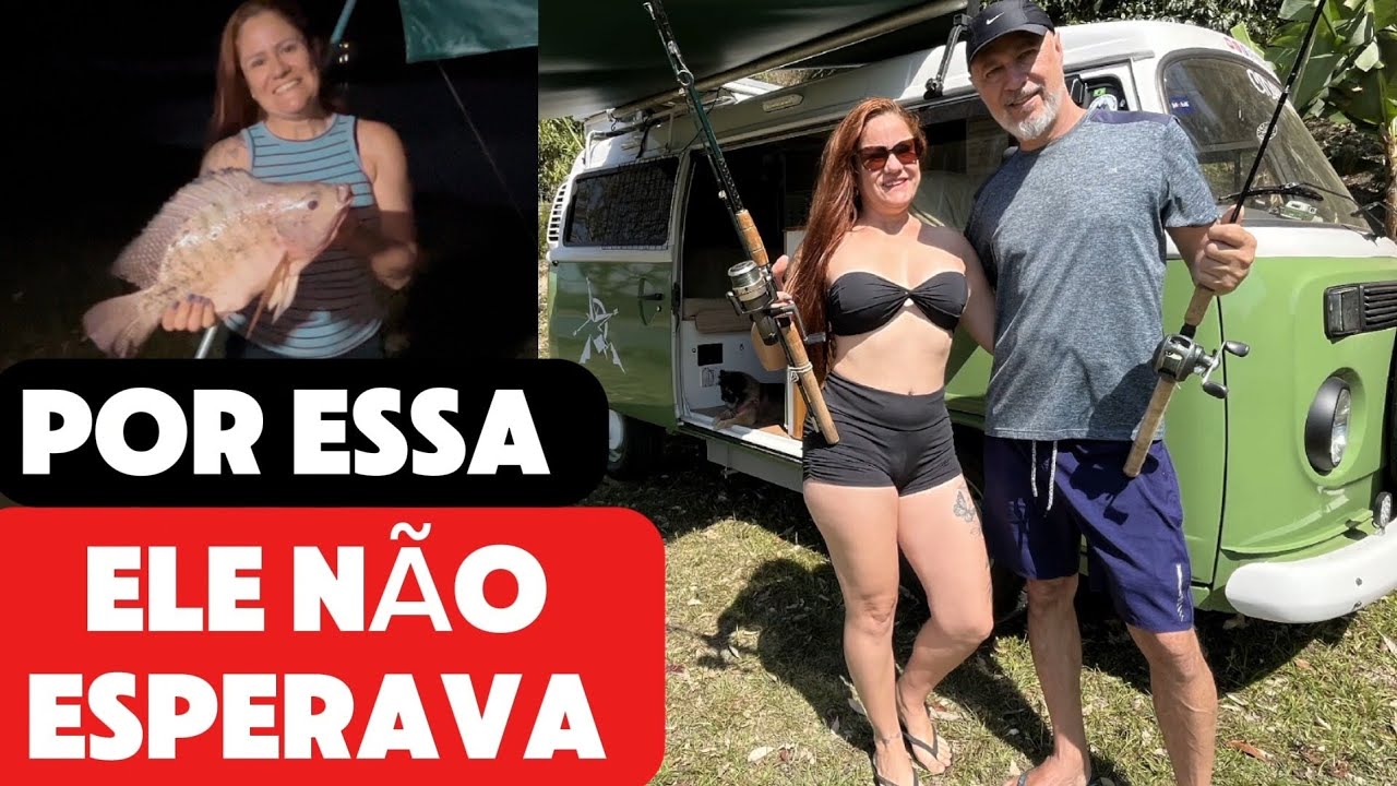 INACREDITÁVEL! PEGUEI UM PEIXE GIGANTE NA BEIRA DA REPRESA COM A KOMBI CIDALINA