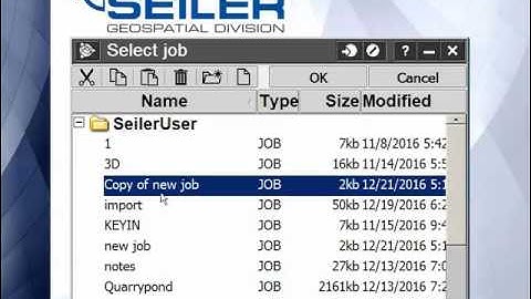 Trimble Access- General Survey- Job toolbar