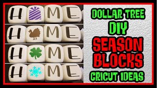 Dollar Tree DIY Season Blocks with Cricut screenshot 1