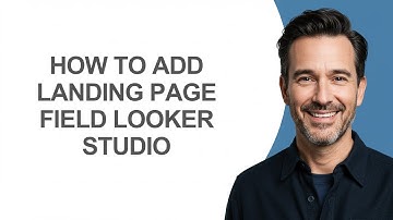How to Add Landing Page Field Looker Studio - KevinHowTo