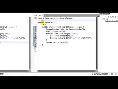 Eclipse環境下Java程式使用SecureRandom產生類似大樂透陣列 random numbers without repetition