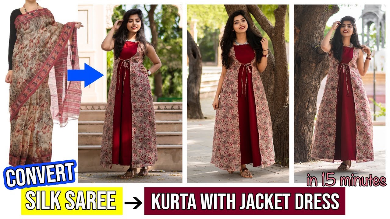 DIY:Convert Old Saree into Long Gown/ Maxi Dress - YouTube | Maxi dress  pattern, Maxi dress, Diy dress