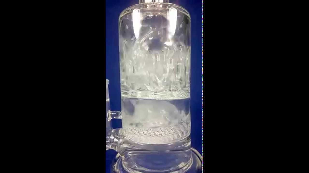 Honeycomb to Tree Perc Fat Can Water Pipe Water Test