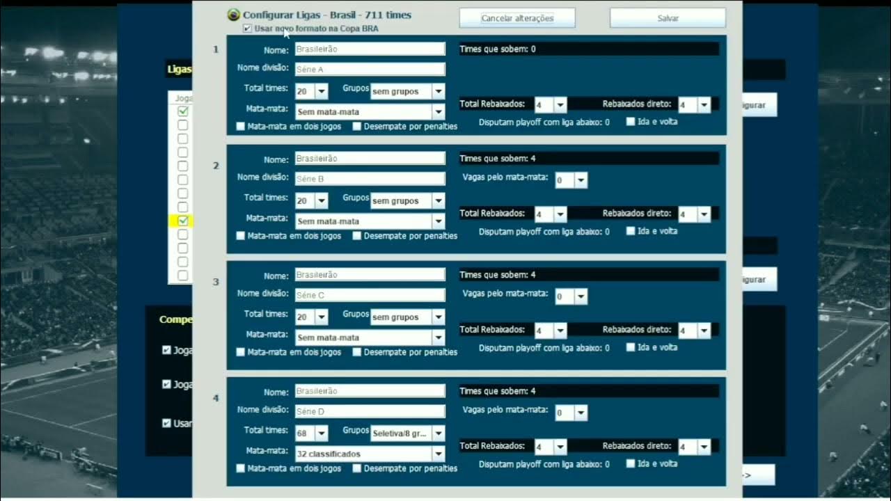 Tutorial - Como criar times inventados - Competições Brasfoot Online