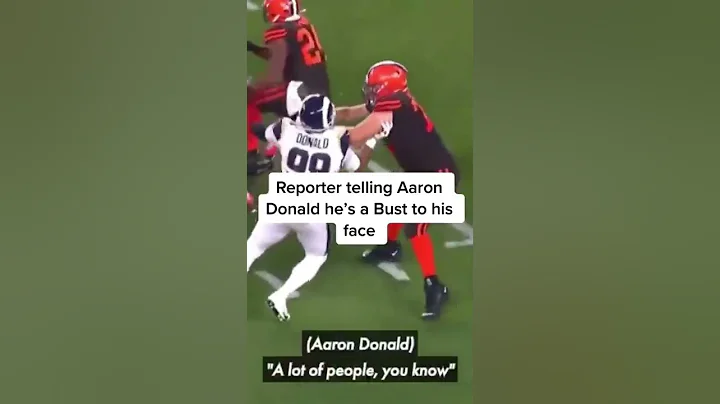 Aaron Donald talks to a reporter that thought he w...