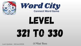 Word City Level Answers [321 to 330 Levels] | Connect Word Game 🧩✨ | Mini Boss