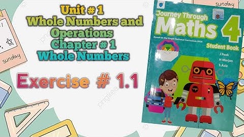 Journey through Math Grade 4||Unit#1 ||Exercise 1.1📚