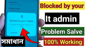 blocked by your it admin | Developer option not enable problem | blocked your it admin #Android