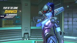 IDDQD INSANE WIDOW! POTG! [ OVERWATCH SEASON 18 TOP 500 ]
