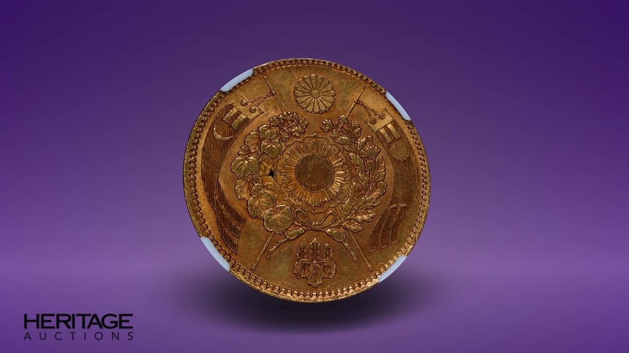 Japan: Meiji gold 20 Yen Year 3 (1870) MS62 NGC, Japan | Lot