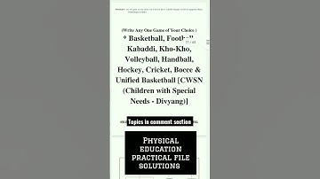 CLASS 12 CBSE PHYSICAL EDUCATION PRACTICAL FILE SOLUTIONS #cbse2023 #practicalfile #class12