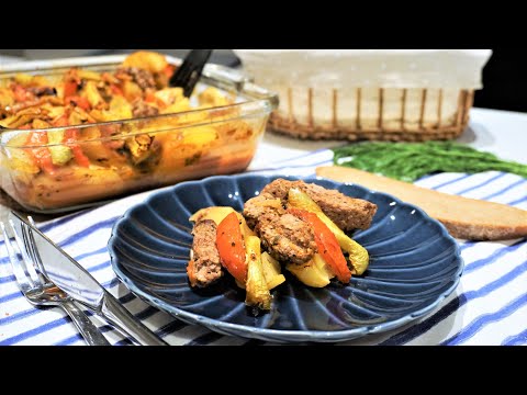 Быстрый Ужин в духовке, Котлеты с овощами