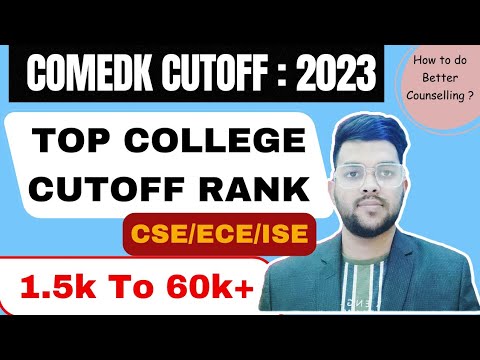 COMEDK 2023 Expected cutoff for Top college | CSE/ISE/ECE Safe rank # ...