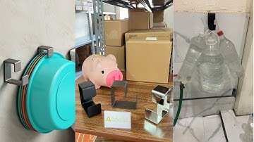 Lắp đặt móc treo chậu AKICHI dán tường bằng keo, không cần khoan tường